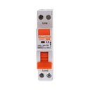 MeanWell RCBO Interruttore Magnetotermico Differenziale Tipo A Curva C 1P+N 1M 6000A 30mA C20A AC 230V IP20 IEC61009-1