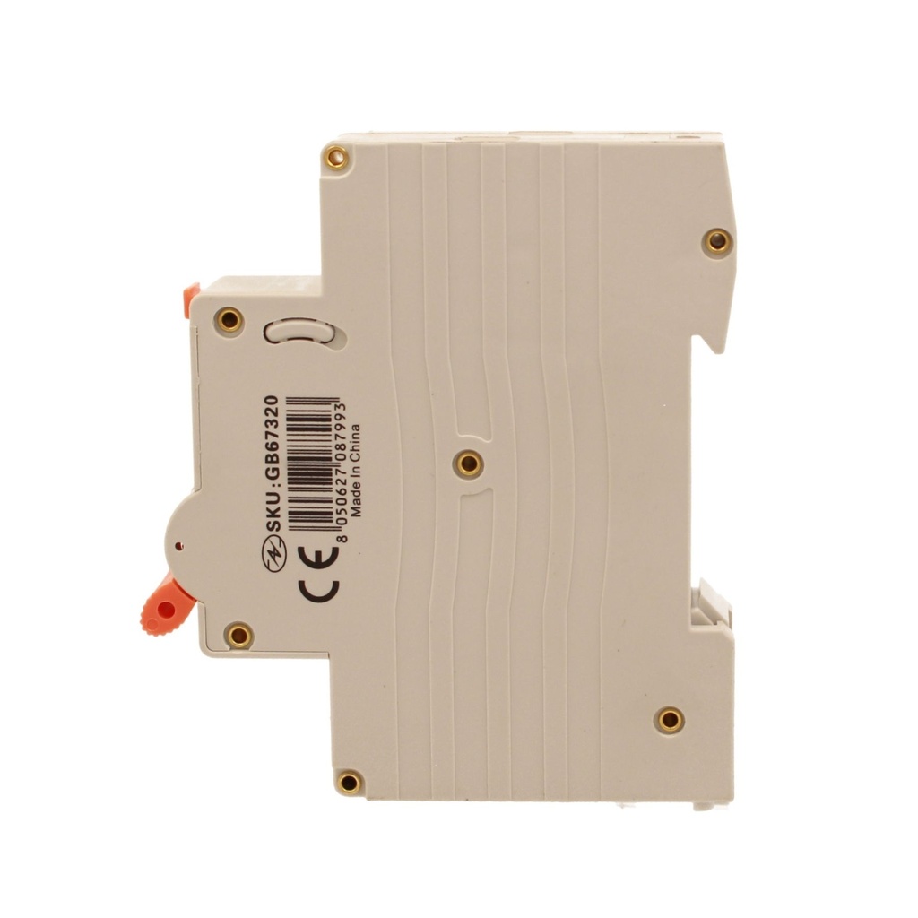 RCBO Interruttore Magnetotermico Differenziale Tipo A Curva C 1P+N 1M 6000A 30mA C20A AC 230V IP20 IEC61009-1 PL8HT GB57320