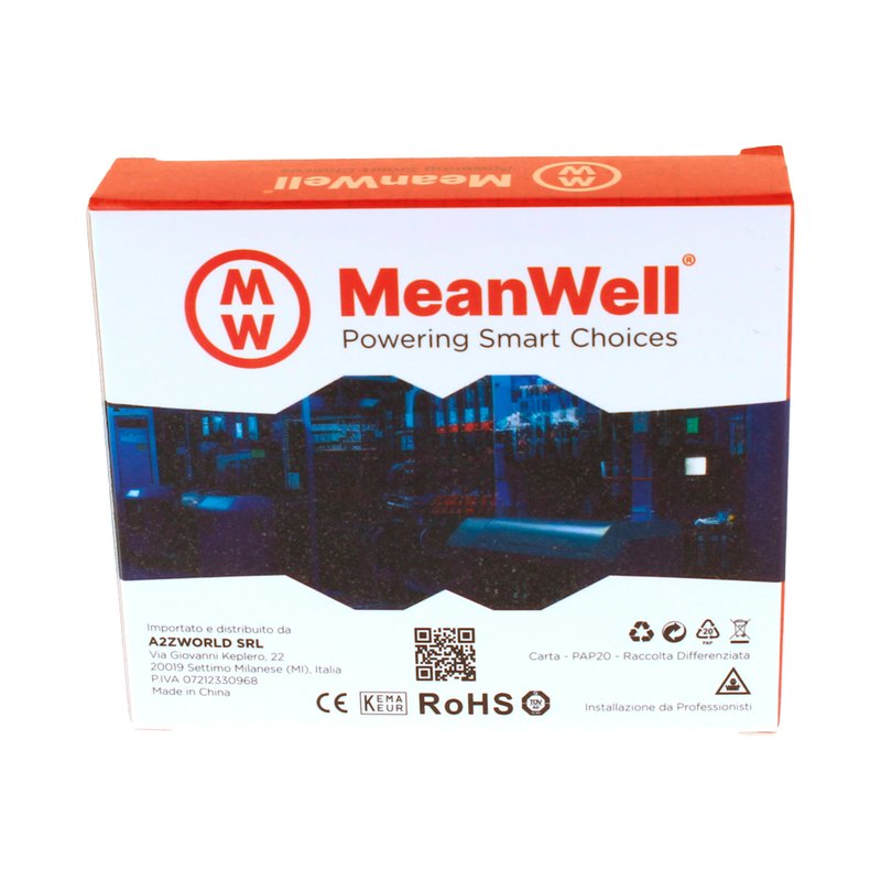 MeanWell RCBO Interruttore Magnetotermico Differenziale Tipo A Curva C 1P+N 1M 6000A 30mA C25A AC 230V IP20 IEC61009-1