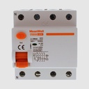 MeanWell RCCB Interruttore Differenziale Puro Tipo A 3P+N 4M 6000A 300mA 63A AC 400V IP20 IEC61008-1