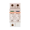 MeanWell SPD Scaricatore Di Sovratensione Modulare, Tipo 2 T2 1P+N 2M 20kA-40kA AC 275V IP20 IEC61643-11