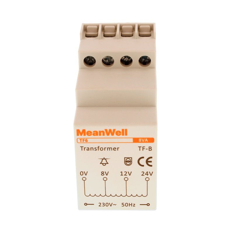 MeanWell Trasformatore Campanello Modulare Tipo B 2M 8V 12V 24V AC AC 230V IP20 IEC61588-1