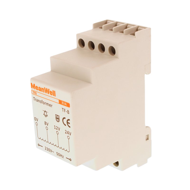 MeanWell Trasformatore Campanello Modulare Tipo B 2M 8V 12V 24V AC AC 230V IP20 IEC61588-1