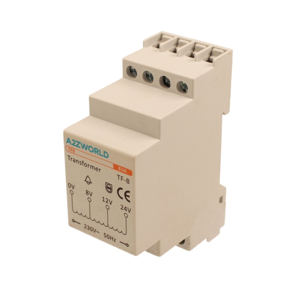 Trasformatore Campanello Modulare Per Citofoni e Videocitofoni 2M 8V 12V 24V AC AC 230V IP20 IEC61588-1 TF6