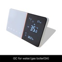 Termostato WIFI Con Meteo Protocollo WIFI 2.4G TUYA, Smart Life Rettagnaolare Compatibile Con Scatola 502 e 503 Riscaldamento Caldaia a Gas Bianco / Nero 5A 95-240V 50/60Hz 1°C 5-45°C 0-45°C <1.5W 131X75X13.6mm IP20