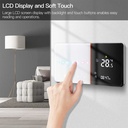 Termostato WIFI Con Meteo Protocollo WIFI 2.4G TUYA, Smart Life Rettagnaolare Compatibile Con Scatola 502 e 503 Riscaldamento Caldaia a Gas Bianco / Nero 5A 95-240V 50/60Hz 1°C 5-45°C 0-45°C <1.5W 131X75X13.6mm IP20