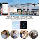 Termostato WIFI Con Meteo Protocollo WIFI 2.4G TUYA, Smart Life Rettagnaolare Compatibile Con Scatola 502 e 503 Riscaldamento Caldaia a Gas Bianco / Nero 5A 95-240V 50/60Hz 1°C 5-45°C 0-45°C <1.5W 131X75X13.6mm IP20
