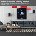 Termostato WIFI Con Meteo Protocollo WIFI 2.4G TUYA, Smart Life Rettagnaolare Compatibile Con Scatola 502 e 503 Riscaldamento Caldaia a Gas Bianco / Nero 5A 95-240V 50/60Hz 1°C 5-45°C 0-45°C <1.5W 131X75X13.6mm IP20