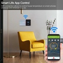 Termostato WIFI Con Meteo Protocollo WIFI 2.4G TUYA, Smart Life Rettagnaolare Compatibile Con Scatola 502 e 503 Riscaldamento Caldaia a Gas Bianco / Nero 5A 95-240V 50/60Hz 1°C 5-45°C 0-45°C <1.5W 131X75X13.6mm IP20