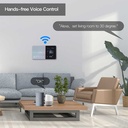 Termostato WIFI Con Meteo Protocollo WIFI 2.4G TUYA, Smart Life Rettagnaolare Compatibile Con Scatola 502 e 503 Riscaldamento Caldaia a Gas Bianco / Nero 5A 95-240V 50/60Hz 1°C 5-45°C 0-45°C <1.5W 131X75X13.6mm IP20