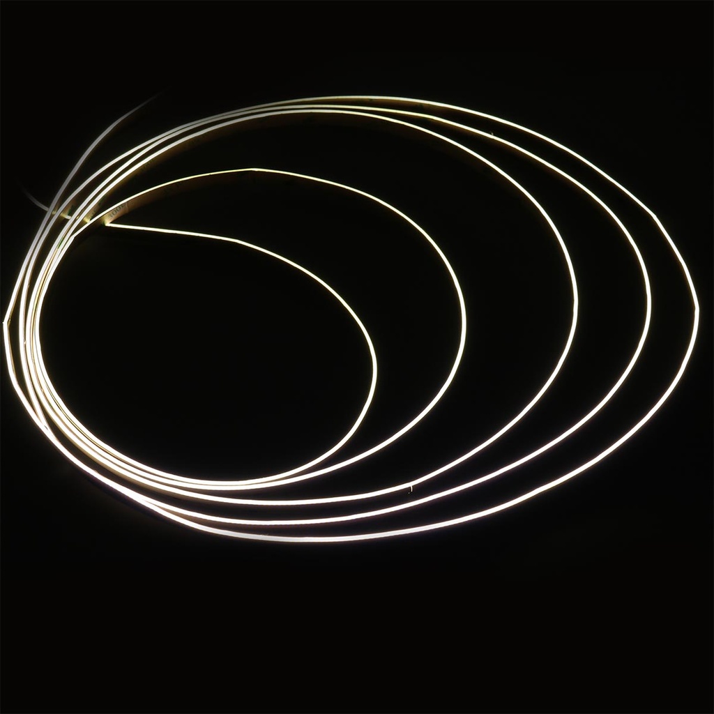 Striscia Led COB Illuminazione Laterale 24V 10W/M 100lm/W CRI Ra>93 Angolo 180 Dimmerabile IP20 Sezione Taglio 33.3mm Bianco Neutro 4000K