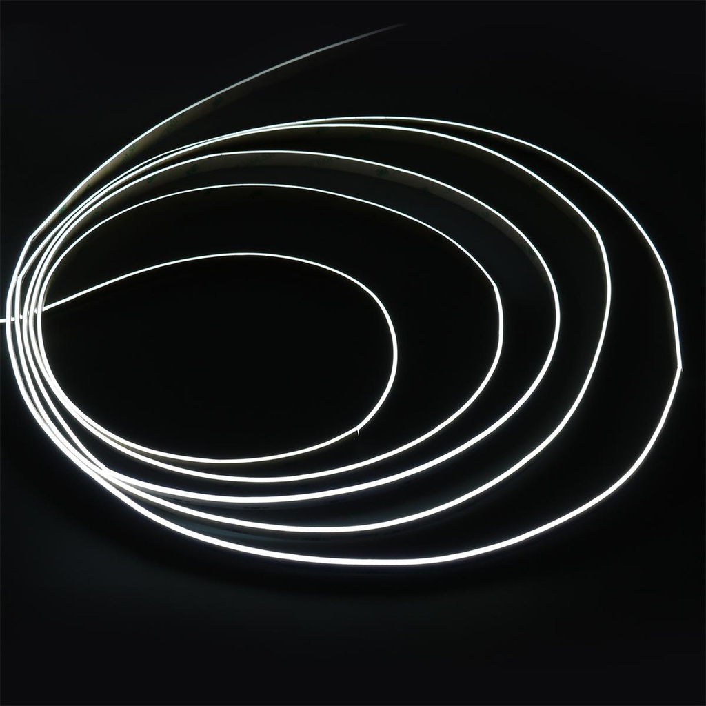 Striscia Led COB Illuminazione Laterale 24V 10W/M 100lm/W CRI Ra>93 Angolo 180 Dimmerabile IP20 Sezione Taglio 33.3mm Bianco Freddo 6500K MS12686