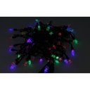Mini Lucciole 60 Led Multicolori RGB Forma Punta di Frecca Goccia Pioggia Per Natale Festa Decorativa Filo Nero 8,8 metri Uso Interno CS31064