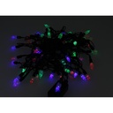 Mini Lucciole 60 Led Multicolori RGB Forma Punta di Frecca Goccia Pioggia Per Natale Festa Decorativa Filo Nero 8,8 metri Uso Interno CS31064