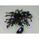 Mini Lucciole 60 Led Multicolori RGB Forma Punta di Frecca Goccia Pioggia Per Natale Festa Decorativa Filo Nero 8,8 metri Uso Interno CS31064