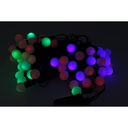 Mini Lucciole 60 Led Multicolori RGB Forma Pallina Rotonda Per Decorazione Natale Filo Nero 8,8 metri Uso Interno CS31050