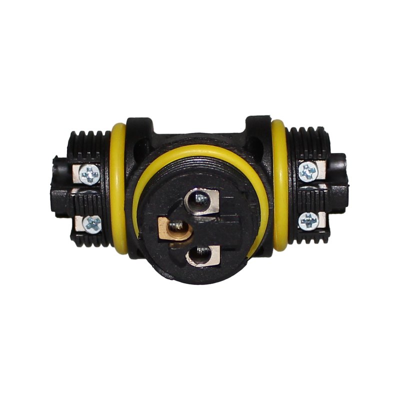 Connettore Manicotto di Collegamento IP68 Forma T Cavo Raccordo Impermeabile 3 Poli Max Sezione 1,5mmq