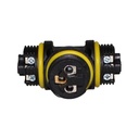 Connettore Manicotto di Collegamento IP68 Forma T Cavo Raccordo Impermeabile 3 Poli Max Sezione 1,5mmq