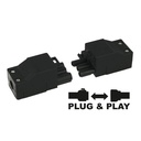 Connettore Innesto Con Pressacavo Montaggio Su Cavo 3 Pin Collegabile Maschio e Femmina Pluggable IP30
