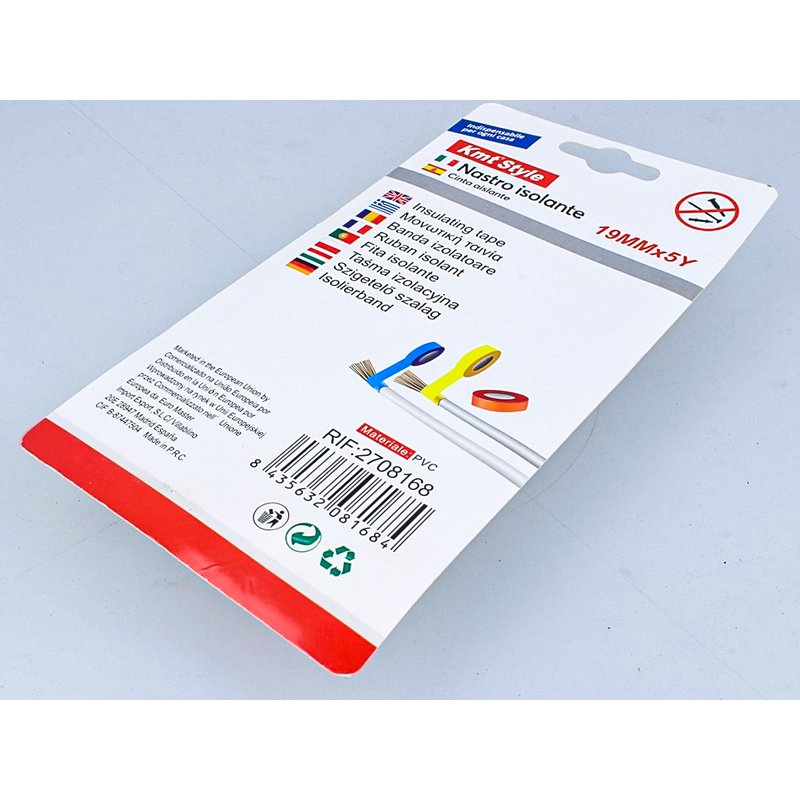 2 Nastri Isolanti Elettrici in PVC 19mm X 5m Colore Nero