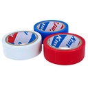 3 Nastri Isolanti Elettrici in PVC 19mm X 5m Colore Assortiti Bianco Rosso Blu