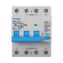 ETTROIT RCBO Interruttore Magnetotermico Differenziale Tipo A Curva C 3P+N 4M 6000A 30mA C16A AC 400V IP20 IEC61009-1