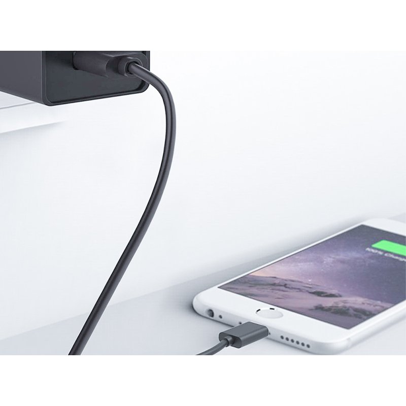 2 Pezzi Cavo USB Dati Ricarica Per Iphone Colore Nero 1 Metro