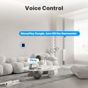 Termostato WIFI Touch Protocollo WIFI 2.4G TUYA, Smart Life Quadrata Compatibile Con Scatola 502 Riscaldamento Caldaia a Gas Riscaldamento Pavimento Con Acqua Nero 3A 100-250V IP20