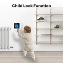 Termostato WIFI Touch Protocollo WIFI 2.4G TUYA, Smart Life Quadrata Compatibile Con Scatola 502 Riscaldamento Caldaia a Gas Riscaldamento Pavimento Con Acqua Nero 3A 100-250V IP20