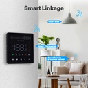Termostato WIFI Touch Protocollo WIFI 2.4G TUYA, Smart Life Quadrata Compatibile Con Scatola 502 Riscaldamento Caldaia a Gas Riscaldamento Pavimento Con Acqua Nero 3A 100-250V IP20