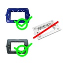 ETTROIT Placca Plastica Bombata Serie Space 3P Colore Acciaio Scuro Compatibile Con Bticino Living International