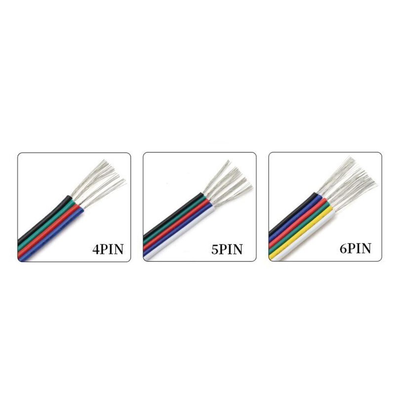 100 Metri Cavo Filo Elettrico Piattina Quadri Polare 4X0,25 mmq Cavo di Prolunga Per Striscia Led RGB