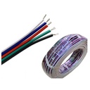 100 Metri Cavo Filo Elettrico Piattina Penta Polare 5X0,25 mmq Cavo di Prolunga Per Striscia Led RGBW