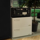 Kit Batteria di Accumulo 9.6kWh LiFePO4 BMS Integrato per Inverter Fotovoltaici CEI 0-21 48V 200Ah con Modulo Armadio Rack e Copertura