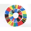 180 Pezzi Guaine Termorestringente Nero Bianco e Colorato Lunga 45mm Diametro Assortito 2mm 3.5mm 5mm 7mm 8mm 9mm