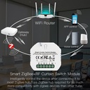 Modulo Tapparelle ZigBee 3.0 + RF 433MHz, TUYA, Smart Life, 2A, AC 90-250V, 50/60HZ, 500W, 52X47X18mm, IP20, SHZ108ZR
