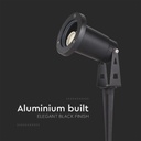 Picchetto in Alluminio con Portalampada GU10 Orientabile 88*75*245mm Colore Nero IP65