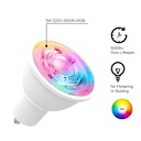 Lampada Led GU10, ZigBee 3.0, RGB+CW, TUYA, Smart Life, AC 90-250V, 50/60HZ, 5W, 50X55mm, IP20, SHZ61005