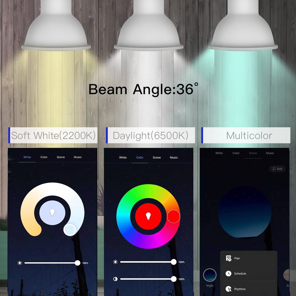 Lampada Led GU10, ZigBee 3.0, RGB+CW, TUYA, Smart Life, AC 90-250V, 50/60HZ, 5W, 50X55mm, IP20, SHZ61005