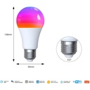 Lampada Led Matter E27, RGB+CW, Matter WIFI 2.4G TUYA, Smart Life, Apple Home, Google Home, Alexa, SmartThings AC 90-250V, 50/60HZ, 9W, 60X117mm, IP20, MU12709