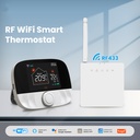 Termostato WIFI + RF Protocollo WIFI 2.4G + RF 433MHZ TUYA, Smart Life Riscaldamento Caldaia a Gas,Riscaldamento Pavimento Con Acqua 5A 95-240V 50/60Hz IP20