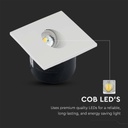 Faretto LED Segnapasso Quadrato Montaggio a Incasso 3W Colore Bianco 4000K IP20 SKU-211210