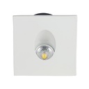 Faretto LED Segnapasso Quadrato Montaggio a Incasso 3W Colore Bianco 4000K IP20 SKU-211210