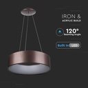 Lampada Led A Sospensione Moderno Circolare Colore Caffe Marrone Diametro 450mm 25W 3000K Dimmerabile SKU-3994