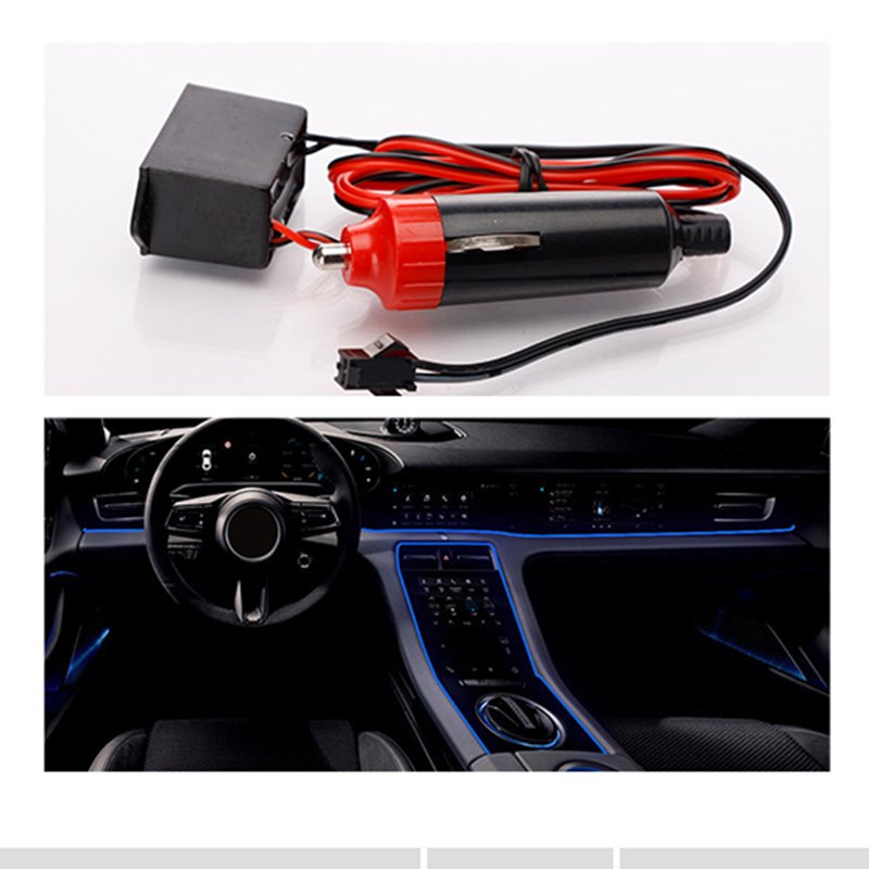 Striscia LED Decorativa Blu Super Sottile per Interno Auto Lunga 5 Metri Tagliabile Alimentata da USB
