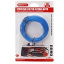 Striscia LED Decorativa Blu Super Sottile per Interno Auto Lunga 5 Metri Tagliabile Alimentata da USB