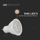 V-TAC Faretto LED GU10 6W Dimmerabile, 3000K Luce Calda, 110° Fascio Luminoso, 445lm, Equivalente 60W, Risparmio Energetico  SKU-211981