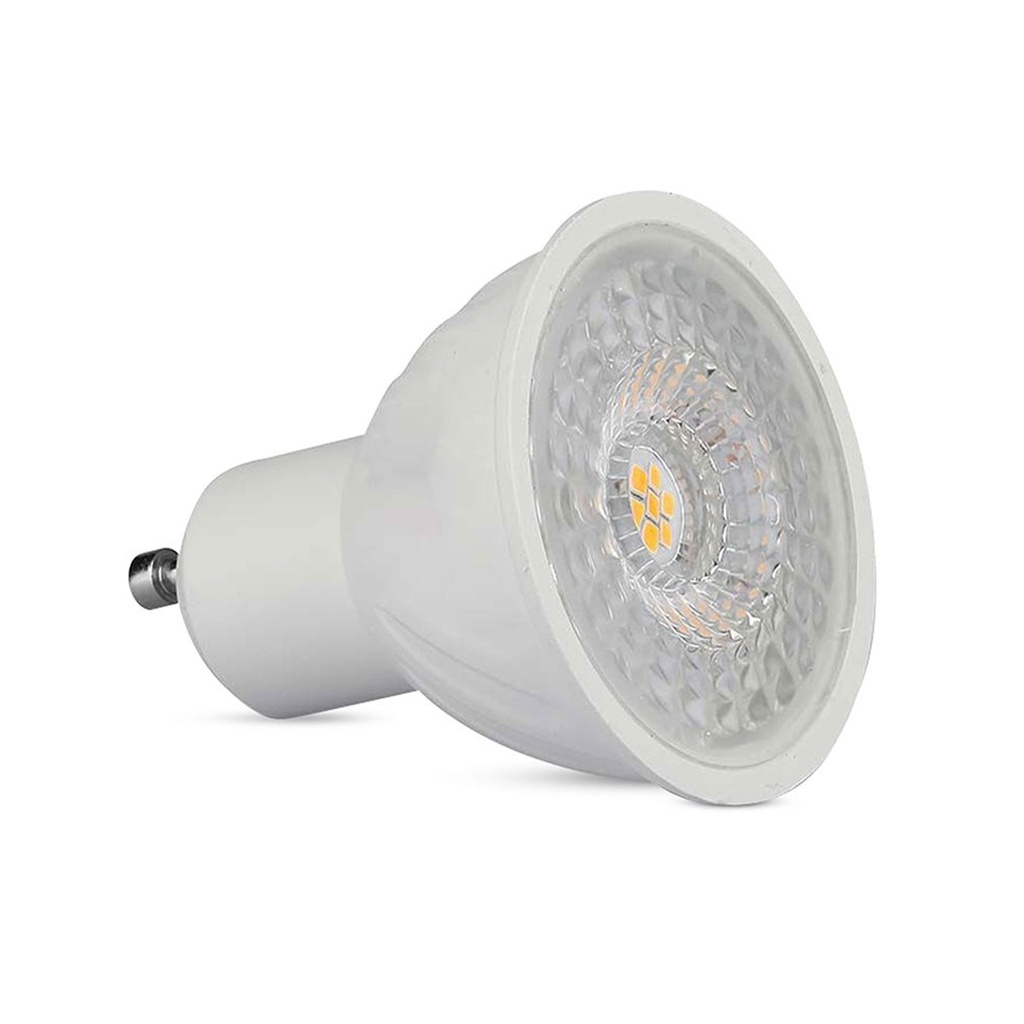 V-TAC Faretto LED GU10 6W Dimmerabile, 3000K Luce Calda, 110° Fascio Luminoso, 445lm, Equivalente 60W, Risparmio Energetico  SKU-211981