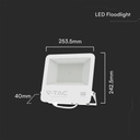  PRO Faro LED SMD Chip Samsung 100W Cavo 1m Colore Bianco 4000K IP65  253.5x40x242.5mm  23442