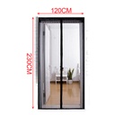 Tenda Zanzariera Magnetica Nera Per Porta Finestra Con Adesivo In Velcro Misura 120X230cm